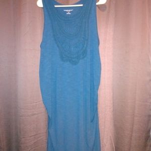 Liz Lange Embellished/macrame maternity dress